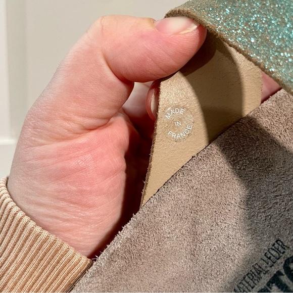 Mephisto Helen Toe Loop Cork Sole Sandal in Turquoise Leather Size 40 - Picture 7 of 7